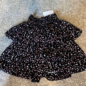 Girls Skirt Floral black Size 9-10 New Tags